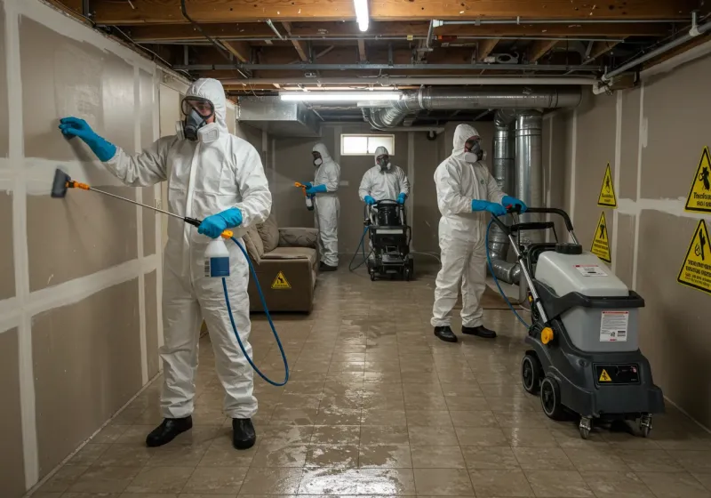 Basement Moisture Removal and Structural Drying process in Bristol, VA